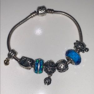 Pandora bracelet with charms
